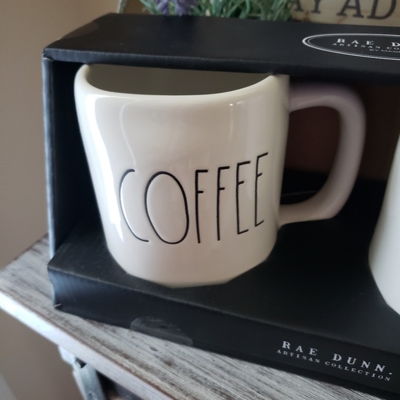 NEW Rae Dunn 2 Mug COFFEE and TEA Set in Box - Picture 3 of 4